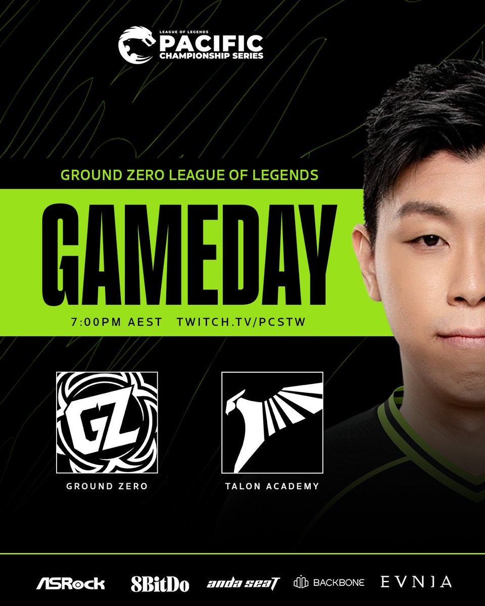 Gameday in the #PCS, let's get the ball rolling💪

🆚 <a href="/talonesportslol/">TALON LOL</a> Academy
⏰ 7pm AEST / 5pm AWST
📺 twitch.tv/pcstw

#GZLoL | #GZPZ