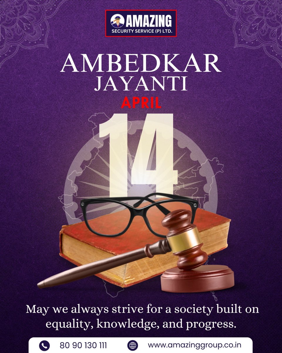 amazingsecure90's tweet image. Honoring the visionary leader, Dr. B.R. Ambedkar, on his Jayanti.
His legacy of equality, justice, and empowerment inspires us every day.
Amazing Security Services Pvt. Ltd. pays tribute to the architect of the Indian Constitution.

#AmbedkarJayanti  #AmazingSecurity