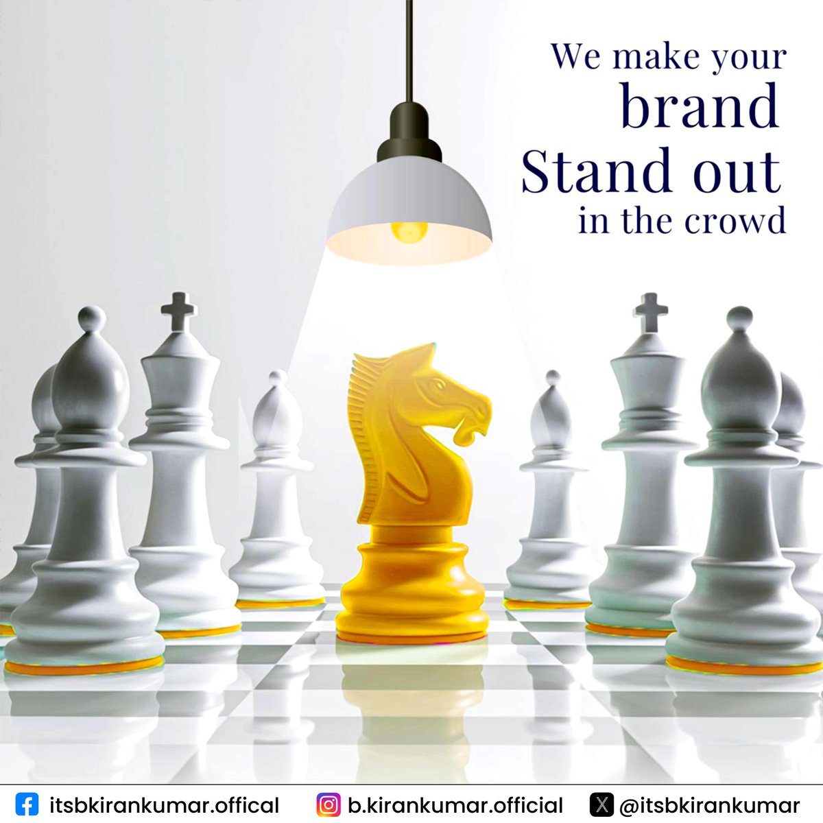 itsbkirankumar's tweet photo. We make your brand Stand out in the crowd 
#BrandDifferentiation #MarketingExcellence #BrandVisibility #BusinessGrowth #DigitalMarketing #BrandingExperts #CreativeMarketing #UniqueSellingProposition #StandOut #MakeAnImpact #BeSeen #GetNoticed #ElevateYourBrand
#BrandSuccess https://t.co/4hEX8PkShB
