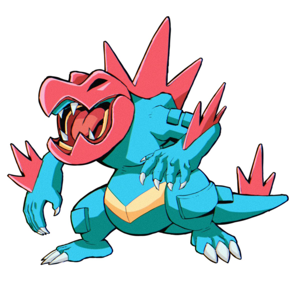 Feraligatr is my Favorite Pokemon since 25 years ago, so I had to do this Mega Feraligatr fan art with the recent leak #megaferaligatr #legendsza #pokemonleak #feraligatr <a href="/CentroLeaks/">Centro LEAKS</a>