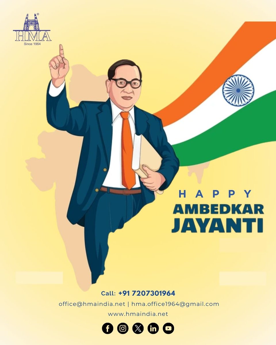 hydhma's tweet photo. Dr. Ambedkar taught us to rise by lifting others—let’s do our part. Happy Ambedkar Jayanti 2025!

#ambedkar #jayanti #indian #hma #hyderabadmanagment #association #organization #association #thub #tworks #awards #conclaves #aima #student #lectures #aminentspeakers https://t.co/iZ3xnvI079