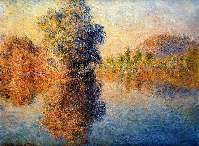 artistmonet's tweet photo. Morning on the Seine, 1893 #artbots #monet https://t.co/8yEPyxFiQs