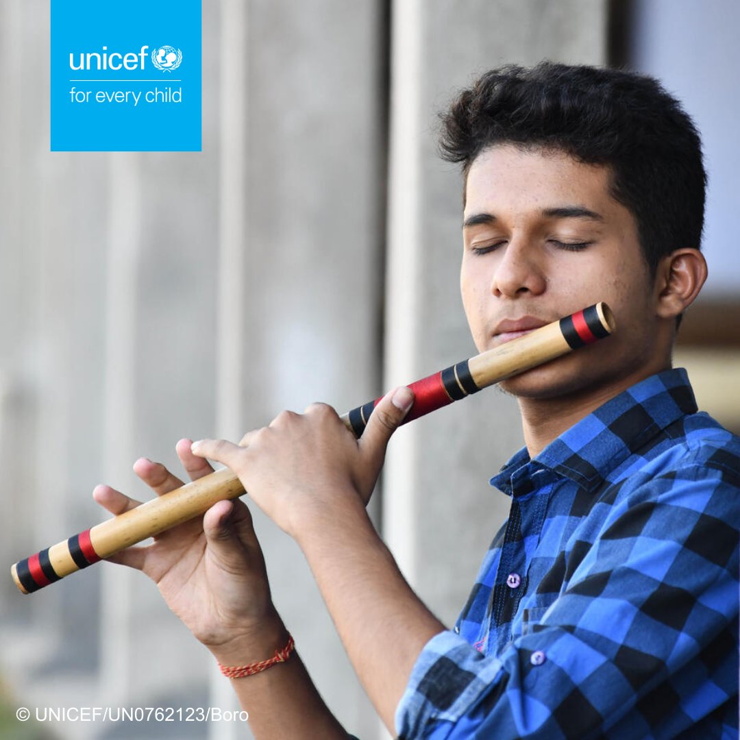 Mriganka Hazarika is a student from Gyan Vikash Academy in Sootea, Assam.

Not only does he have a passion for music and art, but he’s also taken part in UNICEF’s life skills education and gender equality dramas at his school.

Mriganka dreams of becoming an artist, using his