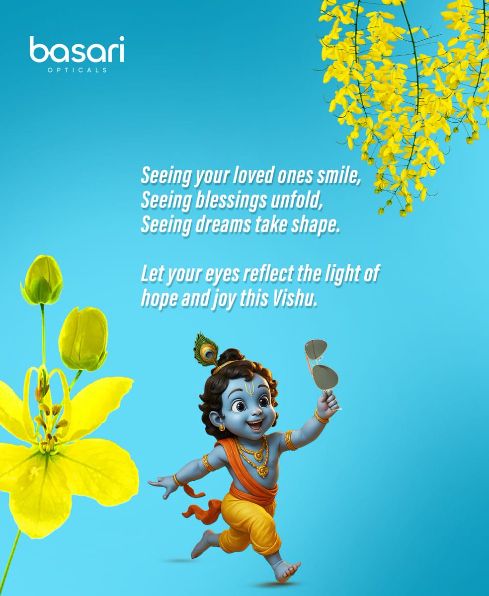 basariopticals's tweet photo. Wishing you a bright and prosperous Vishu! May your year be filled with happiness, good health, and clear vision.

#Vishu2025 #HappyVishu #BasariOpticals #FestivalOfLights #NewBeginnings #VishuWishes #CelebrateWithClarity https://t.co/wvfWMeXoRD