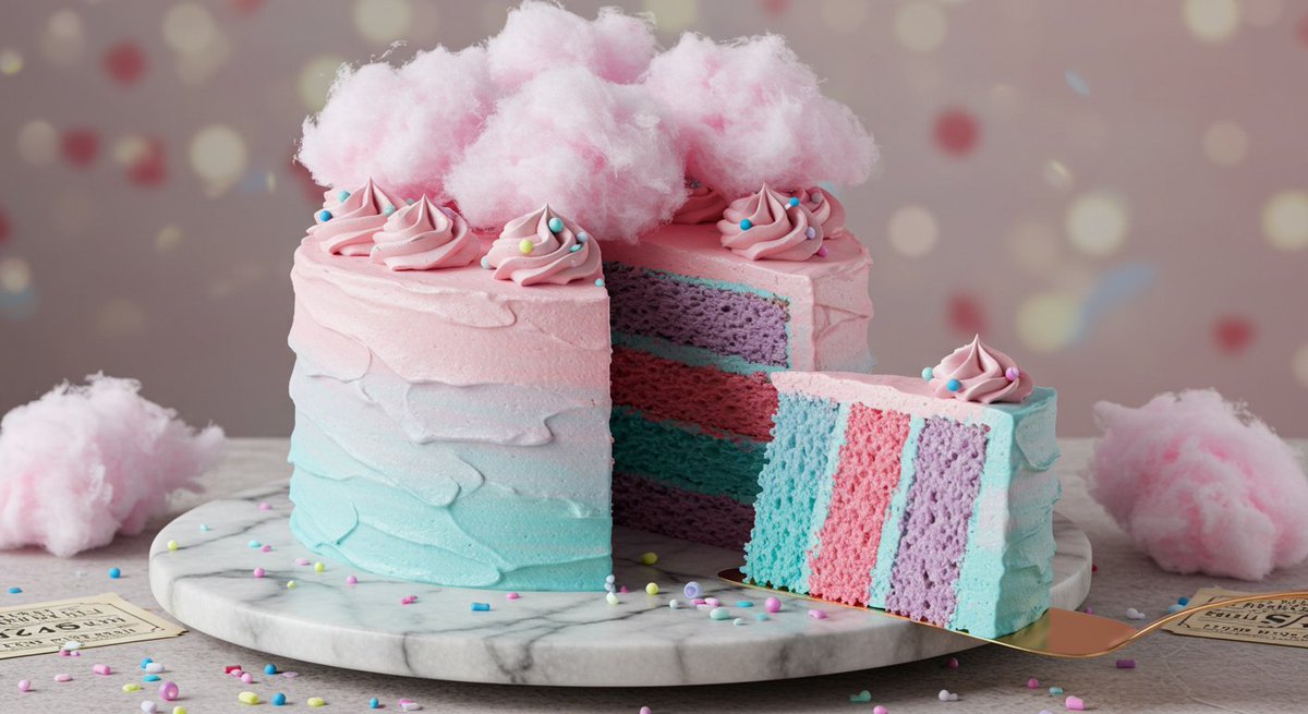 GoldenForkRecp's tweet photo. Want to bake something magical? ✨ Try this Cotton Candy Cake – sweet, fluffy, and full of fun! 🎂💖 Perfect for birthdays or just because. Check out the easy step-by-step recipe! 🍭👇https://t.co/BWPAfViaHY
#CakeRecipe #CottonCandyCake #BakingFun #GoldenForkRecipes #DessertGoals https://t.co/u4k3fldvqm