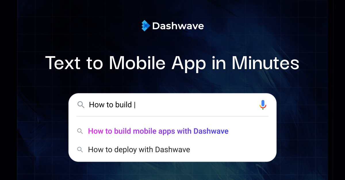 dashwaveio's tweet photo. The response from our launch has been absolutely amazing! 🙌

It’s incredible to see so many developers and creators exploring how Dashwave can help build mobile apps without writing a single line of code. 

#AI #AgenticAI #agents #developer #MobileApp #indiedev https://t.co/QYh7WiFM6k