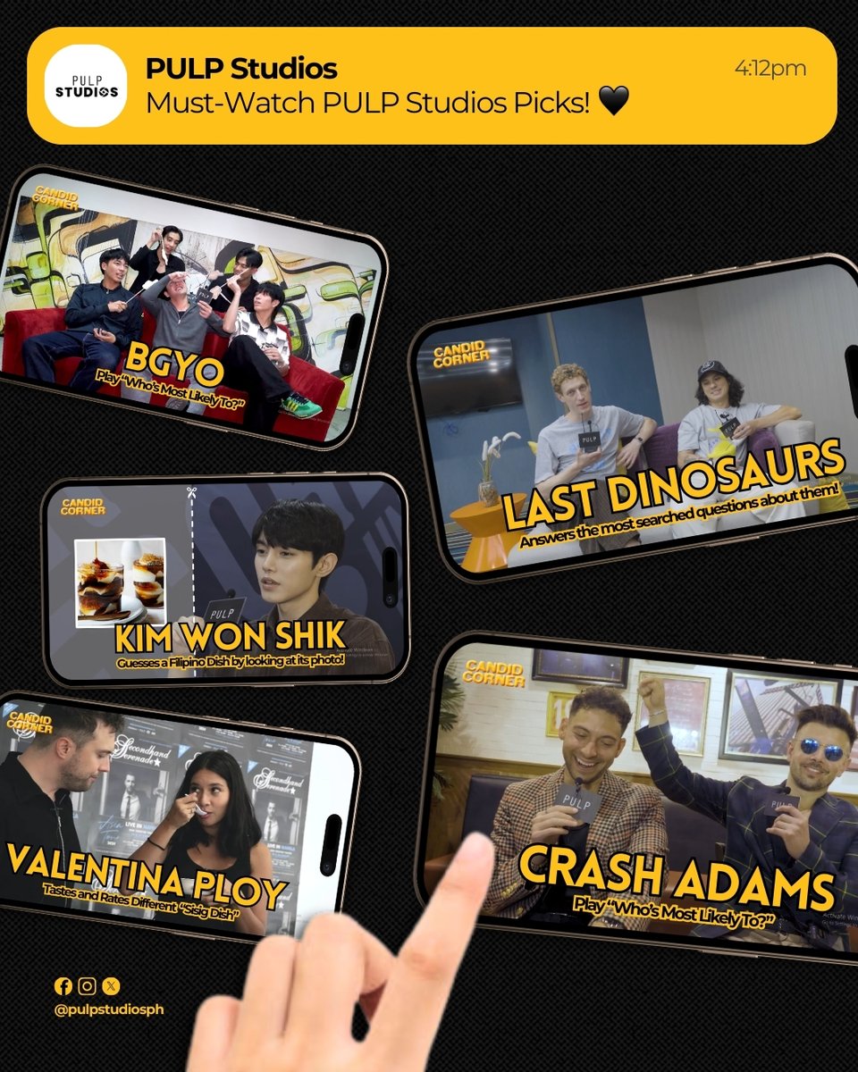 pulpstudiosph's tweet image. 🎬 MUST-WATCH MOMENTS from your favorite artists!

Who knew #BGYO, #KimWonShik, #CrashAdams, and more had this much fun behind the scenes?!

➡️ SUBSCRIBE NOW and binge them all: youtube.com/@pulpstudios_ph

#PULPStudios