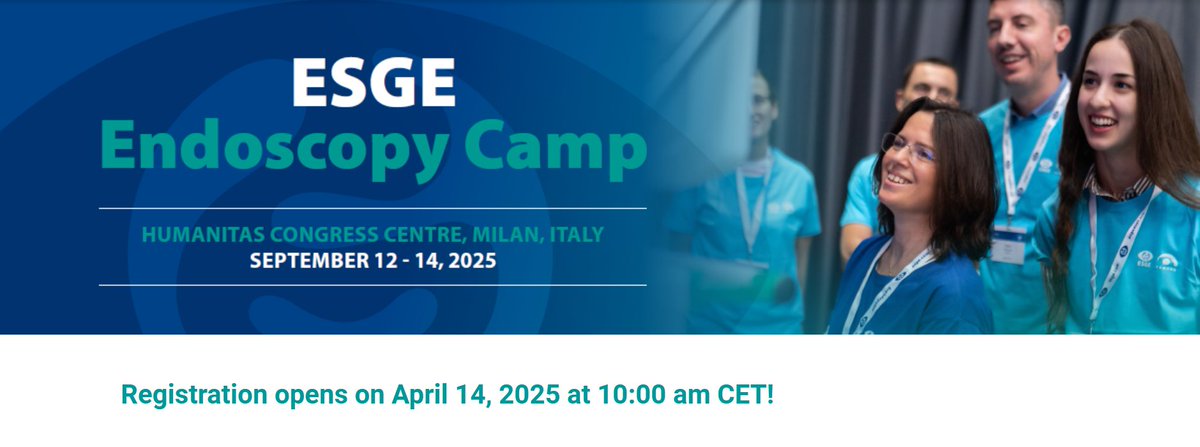 Inscríbete al #EndoscopyCamp de la <a href="/ESGE_news/">ESGE</a> desde este lunes a las 10am! No os perdáis esta oportunidad de sumergiros en los aspectos teóricos &amp; prácticos de la #endoscopia, rodeados de colegas internacionales y guiados por increíbles #endoscopistas! Las plazas vuelan!📆⏱️