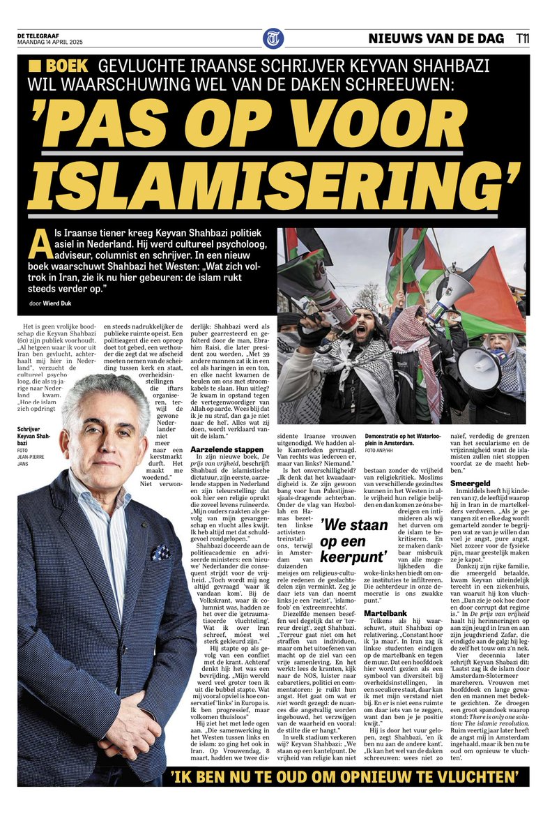 Arnold Karskens (@arnoldkarskens) on Twitter photo 'Wat mij vooral opviel is hoe conservatief ‘links’ in Europa is.’
Gevluchte Iraanse schrijver Keyvan Shahbazi waarschuwt voor de ondergang van onze vrijheden in een interview met <a href="/wierdduk/">Wierd Duk ܦܝܪܬ ܕܘܟ</a>.
Een must-read voor alle naïeve #groenlinks, #pvda, #D66 en #SP-stemmers van Nederland. 'Wat mij vooral opviel is hoe conservatief ‘links’ in Europa is.’
Gevluchte Iraanse schrijver Keyvan Shahbazi waarschuwt voor de ondergang van onze vrijheden in een interview met <a href="/wierdduk/">Wierd Duk ܦܝܪܬ ܕܘܟ</a>.
Een must-read voor alle naïeve #groenlinks, #pvda, #D66 en #SP-stemmers van Nederland.