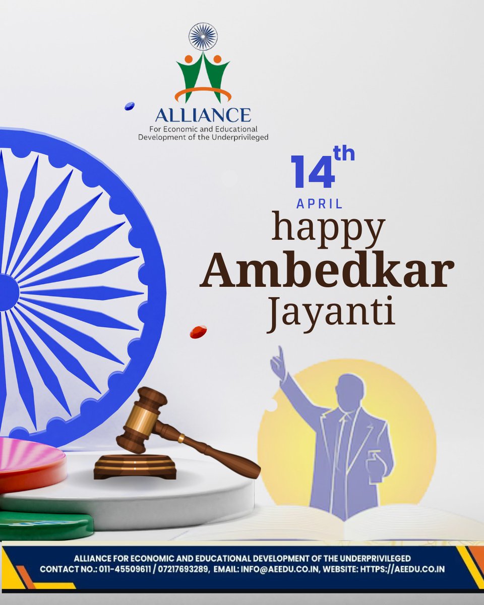 AeeduThe's tweet photo. Happy Ambedkar Jyanti !!

#aeedu 
#ambedkarjayanti 
#babasaheb 
#Alliance 
#14april 
#minorities https://t.co/llJuS1QX8N
