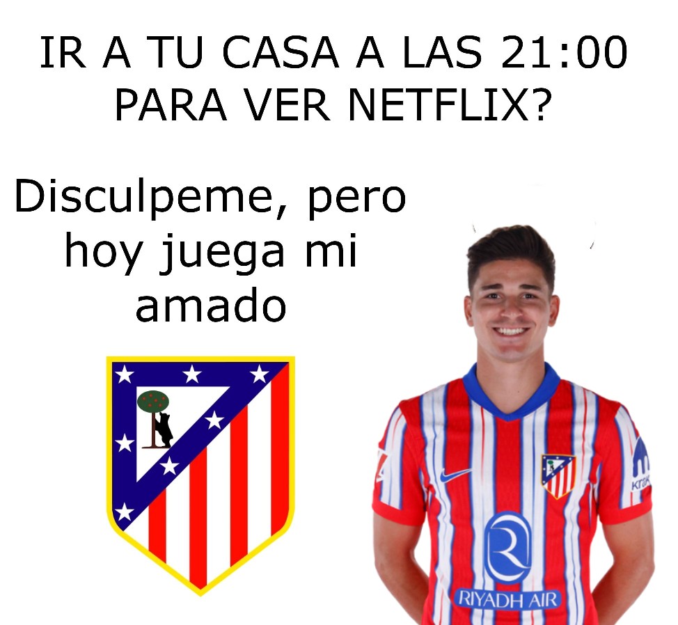 Buenos días🫂

Hoy juega el club Atlético de Madrid