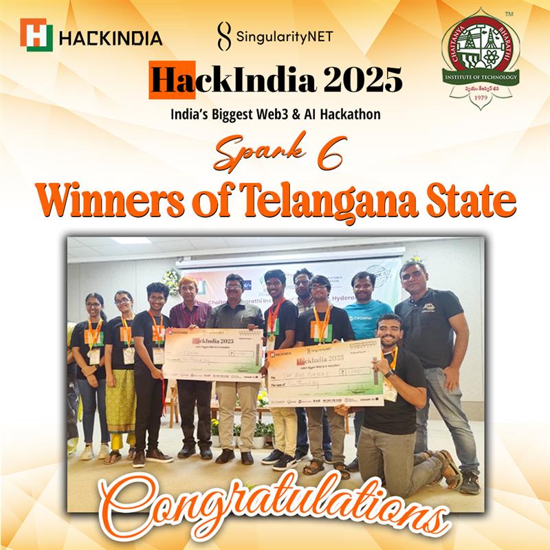 HackIndia (@hackindiaxyz) on Twitter photo And we have our champions!
The final showdown at HackIndia 2025 Spark 6 was nothing short of spectacular โ and here are the teams that stole the spotlight:
๐ฅ 1st Place: Qwikzen โ Vasavi College of Engineering
๐ฅ 2nd Place: The Bug Slayers โ <a href="/CBIThyd/">Chaitanya Bharathi Institute of Technology</a>
๐ฅ 3rd Place: Endeavour โ And we have our champions!
The final showdown at HackIndia 2025 Spark 6 was nothing short of spectacular โ and here are the teams that stole the spotlight:
๐ฅ 1st Place: Qwikzen โ Vasavi College of Engineering
๐ฅ 2nd Place: The Bug Slayers โ <a href="/CBIThyd/">Chaitanya Bharathi Institute of Technology</a>
๐ฅ 3rd Place: Endeavour โ