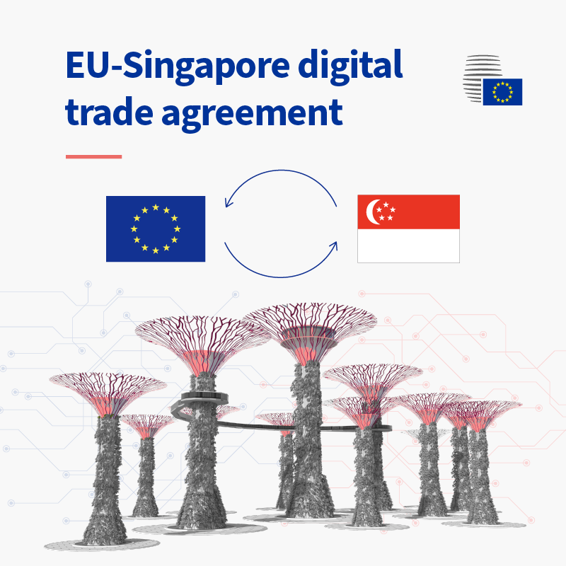 EUCouncil's tweet photo. The Council adopted a decision to sign a Digital Trade Agreement with #Singapore .

The new agreement will:
📌 enhance consumer protection online
📌 provide legal certainty for businesses
📌 ensure trusted data flows
📌 address unjustified barriers to digital trade
👇