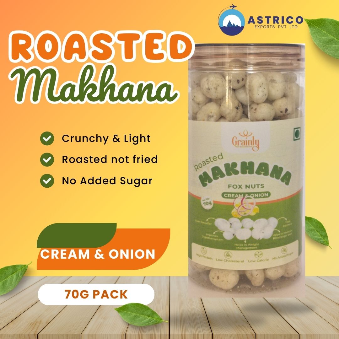 Astrico_exports's tweet photo. We offer Plant based Super snacks Roasted Makhana (Foxnuts).
Roasted Makhana (Cream & Onion)
Pack -70g
Please feel free to contact us if you are interested.
Call-+91-9926932693
Email- info@astricoexports.com
#Foxnuts #Makhana #Roastedmakhana #Lilypops #Supersnacks #Vegan https://t.co/qTZIt2Kd7u