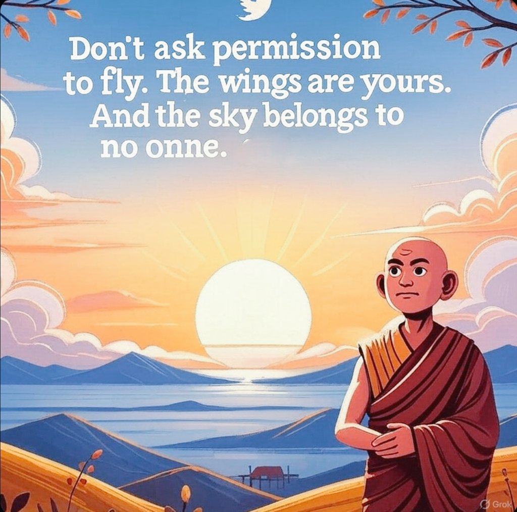 Follow Back 100% (@old_monk_wisdom) on Twitter photo Don't ask permission to fly
The wings are yours And the sky belongs to no one. <a href="/Old_Monk_Wisdom/">Follow Back 100%</a> Don't ask permission to fly
The wings are yours And the sky belongs to no one. <a href="/Old_Monk_Wisdom/">Follow Back 100%</a>