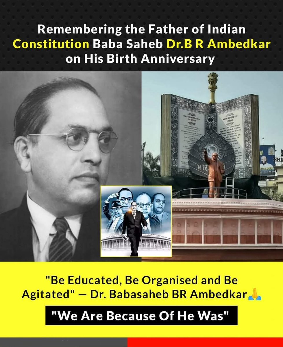SayanGh62720811's tweet photo. Remembering The Father of Indian Constitution #DrBhimraoRamjiAmbedkar on his 134th birth anniversary. 🙏🏻🙇🏻‍♂️🇮🇳 https://t.co/7EghFLUgFJ