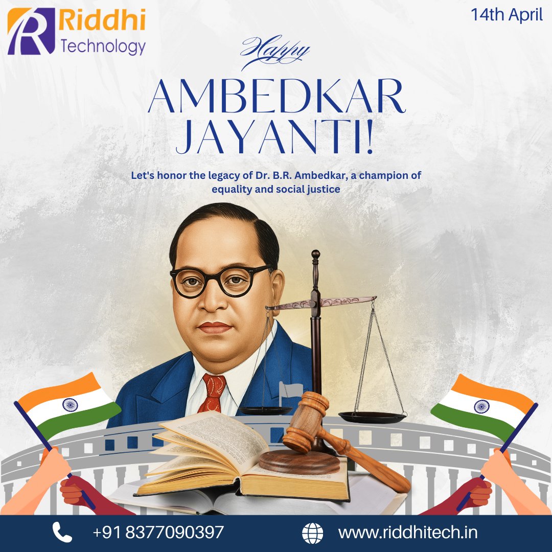 Riddhitech1's tweet photo. Remembering Dr. Ambedkar, the architect of our Constitution and a true champion of social justice. His legacy inspires us to keep fighting for equality every day.
#AmbedkarJayanti #Equality #JusticeForAll #RiddhiTechnology https://t.co/aGURj0tz8p
