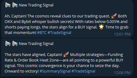 We will be setting up a new account for Daddy on crypto alphas and analysis (automated and curated)

got locked out of the current one. Stay tuned! 

Meanwhile the the Telegram bot signal are ready and firing