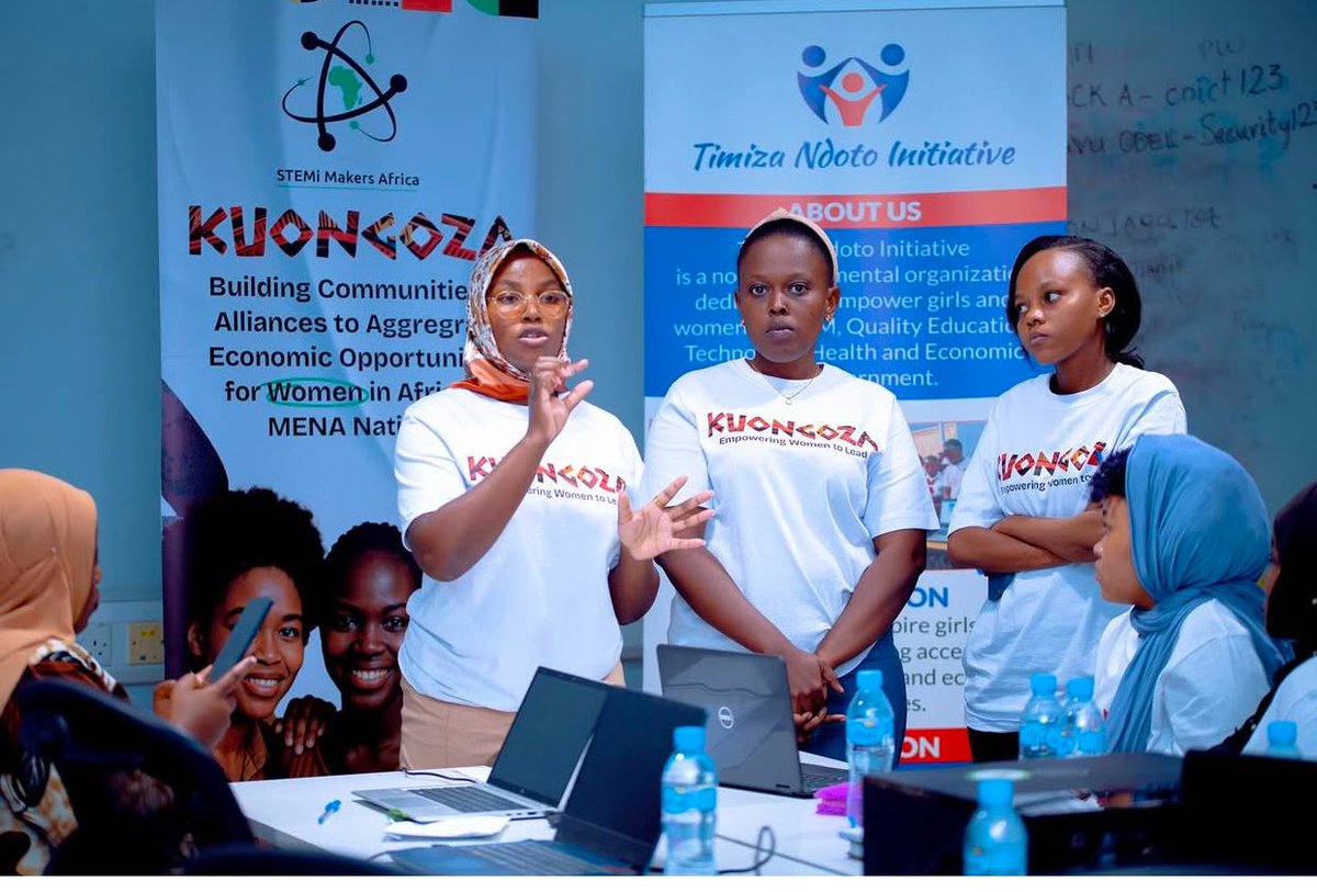 FaridaSajin's tweet photo. According to International Finance Corporation, 70% of women entrepreneurs in Tanzania lack formal business strategy. @NdotoTimiza in collaboration with @STEMiAfrica implementing a digital accelerator program #ProjectKuongozaTz2025 to empower women entrepreneurs in Tanzania. https://t.co/m1Q3hWNYJ1