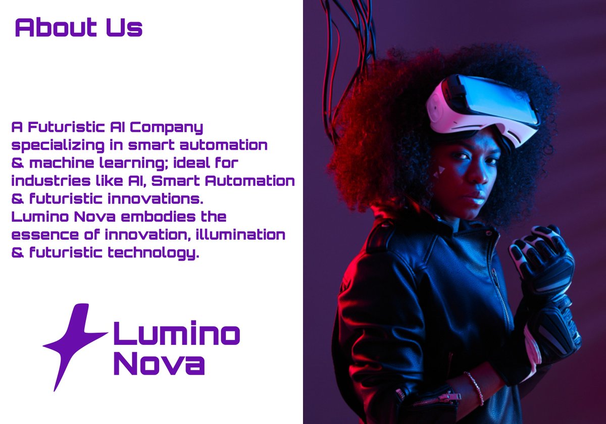 a_phezt's tweet image. Happy New Week guys 🎨

Presenting &quot;Lumino Nova&quot; Visual Identity 

&quot;A futuristic AI company specializing in smart automation &amp;amp; machine learning; It&apos;s ideal for industries like AI, Smart automation &amp;amp; futuristic innovations&quot;. 

#a_pheztdesign #visualidentitydesigner #branding