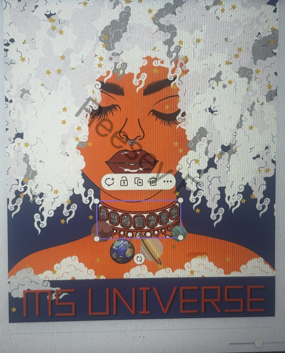 Had to make some art to unwind after doing my taxes 🫠 (dig photo of screen)