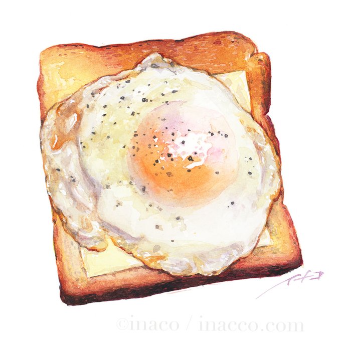 目玉焼き乗せたトーストです。 我が家でラピュタパンと呼んでます😋