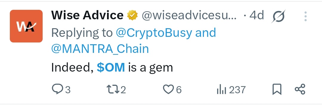 4days ago $OM is gem...what a clown 🤡