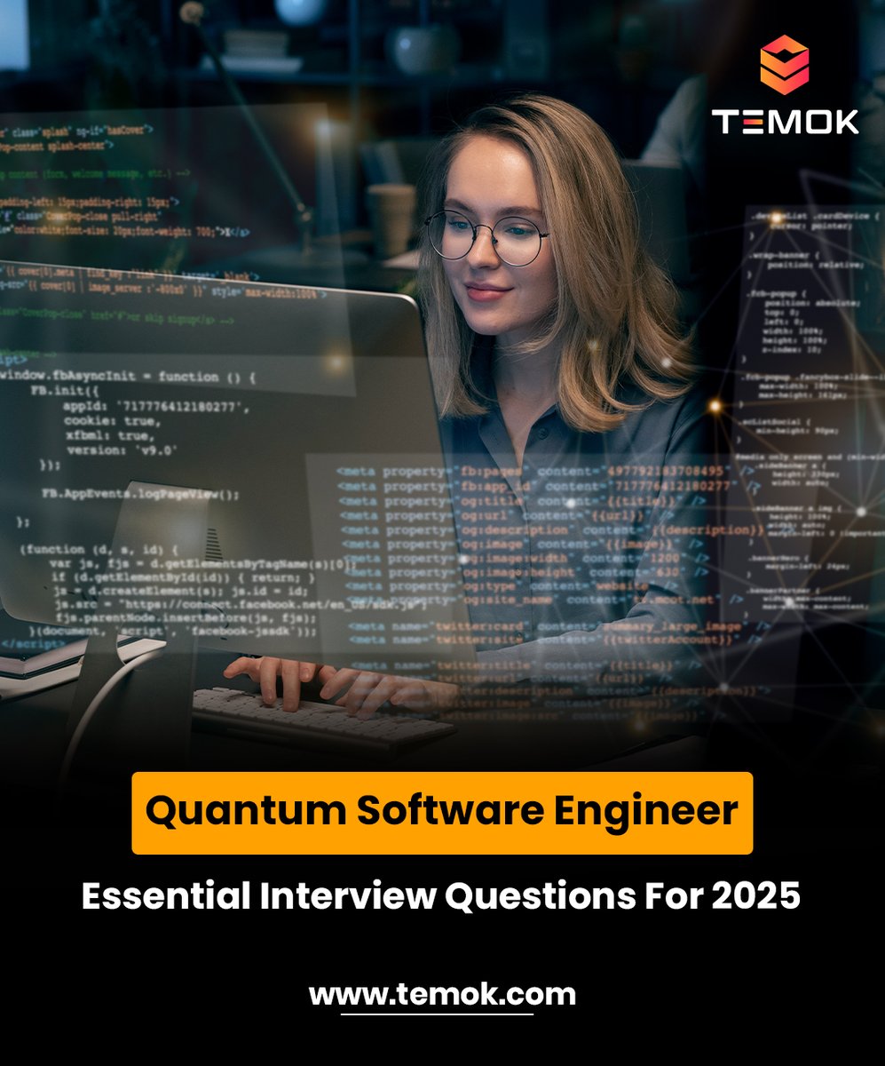 temokvoice's tweet image. Quantum software engineer focuses on creating and executing quantum algorithms, as well as rectifying defects in quantum coding.
bit.ly/Quantum-Softwa…
#QuantumSoftwareEngineer #QuantumProgramming #TechnicalInterview #InterviewSuccess #InterviewPreparation