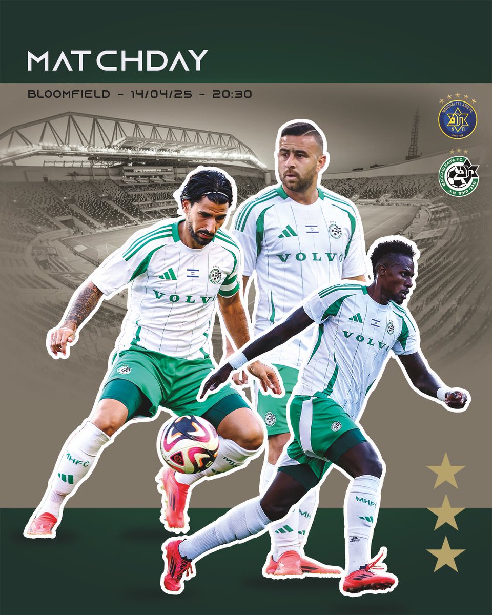 mhfootballclub's tweet photo. IT’S MATCHDAY 🟢⚽️
#יאללהמכבי #MTAMAC #maccabi https://t.co/J7nOqUYiB1