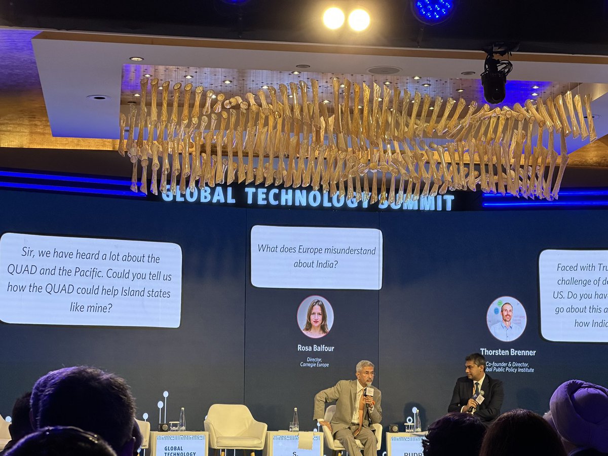 Karuna Nandkumar (@karunanandkumar) on Twitter photo Global discourse is shifting at <a href="/CarnegieIndia/">Carnegie India</a>’s #GlobalTechSummit. My takeaways: Europe is de-risking from both the U.S. and China. For much of the world, AI development versus AI governance is a false binary. And for India, multipolarity is Sambhavna (possibility) Global discourse is shifting at <a href="/CarnegieIndia/">Carnegie India</a>’s #GlobalTechSummit. My takeaways: Europe is de-risking from both the U.S. and China. For much of the world, AI development versus AI governance is a false binary. And for India, multipolarity is Sambhavna (possibility)
