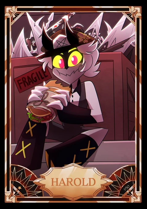 It's about time we introduced the cards from the child prodigy Carmine. I hope you like it. #HazbinHotel #HazbinHotelFanart #HazbinHotelCarmilla #HazbinHotelZestial #HazbinHotelfanchild #zestmilla