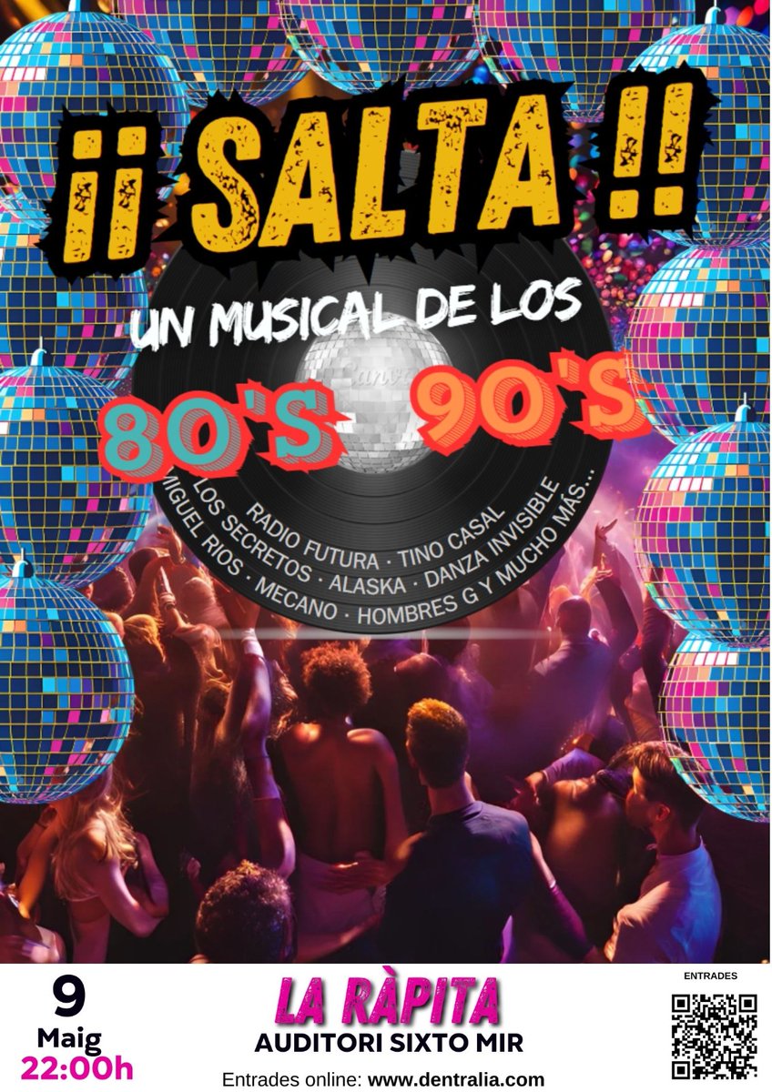 Vine a xalar i cantar amb el musical que té totes les cançons que et fan ballar i saltar!

ENTRADES: dentralia.com/evento/VgSHsPa…

#CulturaRàpita25
