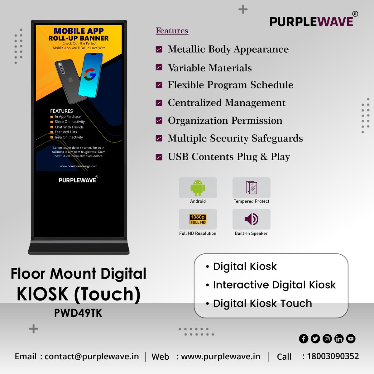 Purplew11165390's tweet image. 📲 Transform Your Experience with Digital Kiosk Touch! 🌟
Step into the future of interaction with our Digital Kiosk Touch technology!#DigitalKioskTouch #InteractiveTechnology #SelfServiceKiosk #FutureOfInteraction