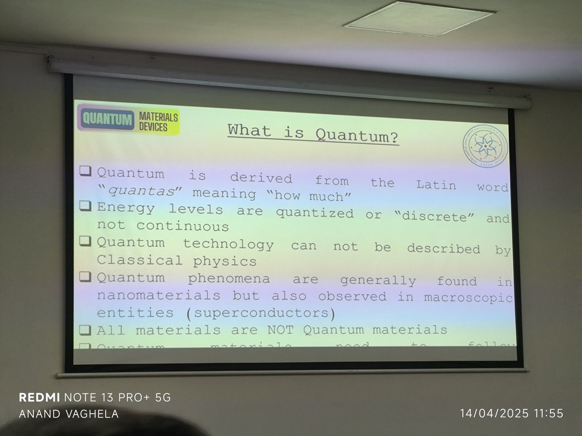 Happy_Vaghela24's tweet photo. Happy Quantum Day! Today @InfoGujcost celebrate the #QuantumDay
🗺️ Gujrat Forest Research & Training Institute, Gandhinagar
🗓️ April 14 2025
In the quantum world, observing something changes it. Are we shaping reality just by looking at it? #QuantumThoughts
@InfoGujcost https://t.co/egPXUJhGVI