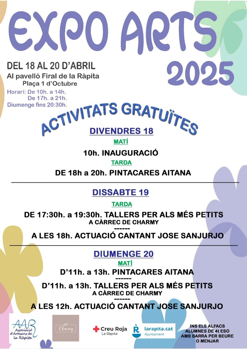 Una tradició que no falla mai per Pasqua: ExpoArts, al pavelló firal de #laRàpita.

#CulturaRàpita25