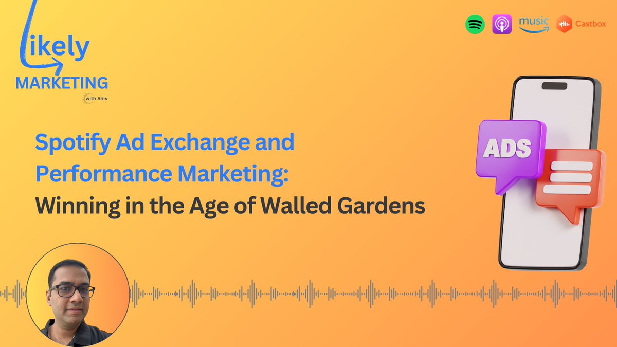 LikelyMktg's tweet photo. 🎧 Spotify's SAX is here! Targeted ads for fragmented journeys. 👉 Listen now! https://t.co/jx4DoxzUWN

#Spotify #AdTech #ProgrammaticAdvertising #DSP #SSP #GDN  #AdExchange #DataDrivenMarketing #DataPrivacy #Google #Meta #Microsoft #Apple #marketing #digitalmarketing https://t.co/ArJTQlv8vt