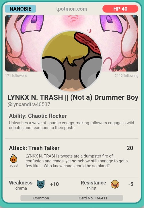 DAWG, WHAT DO YOU MEAN I GOT FUCKING DISSED BY A CARD LMAO?!?!?!

I FEEL ATTACKED /pos

 tpotmon.com!