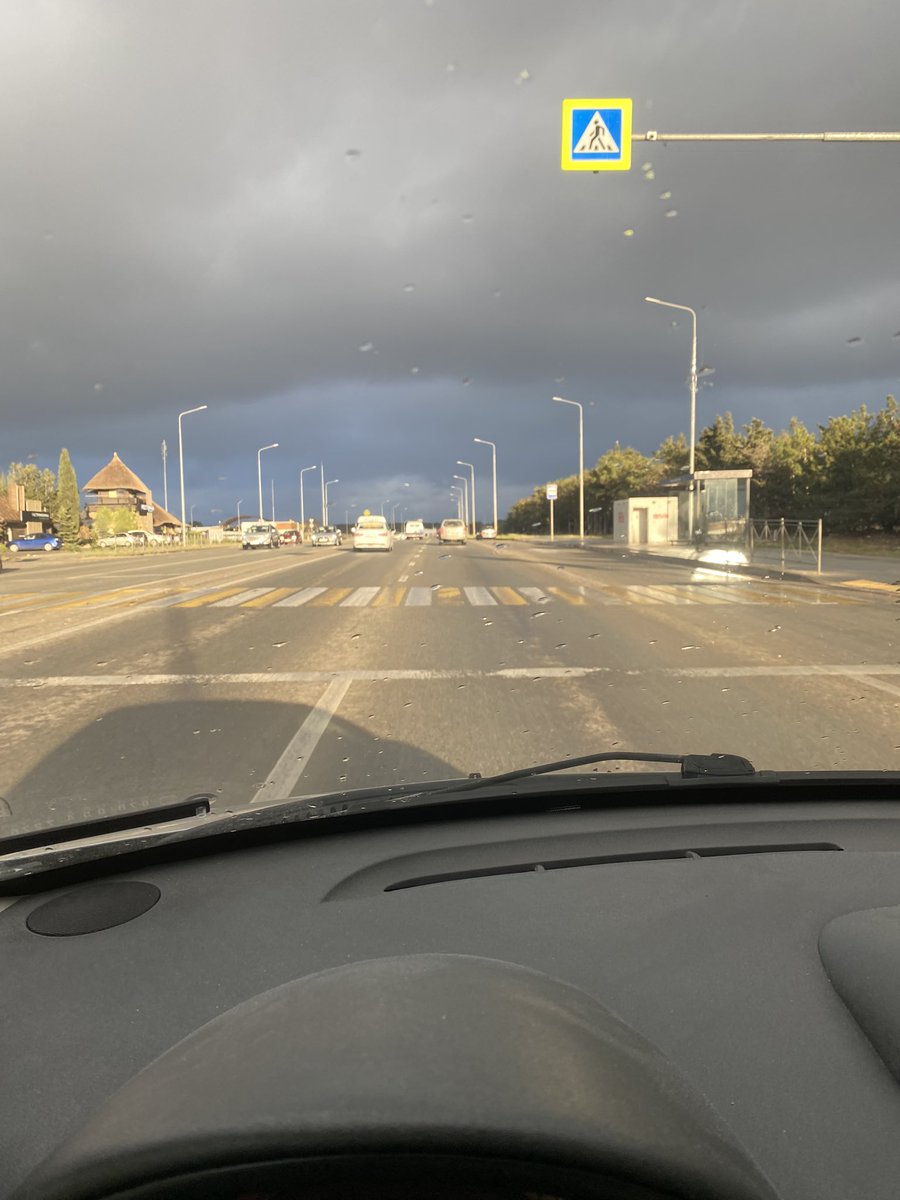 🌷good morning floweries 👋🏻

Wish you amazing Monday and funny mood 😼 and remember: you are the best! 🫵🏻

I love driving, I love stormy weather, I was lucky to drive on a sunny morning right into the storm clouds, and then I was covered by a downpour with hail 💜 wonderful🌦️