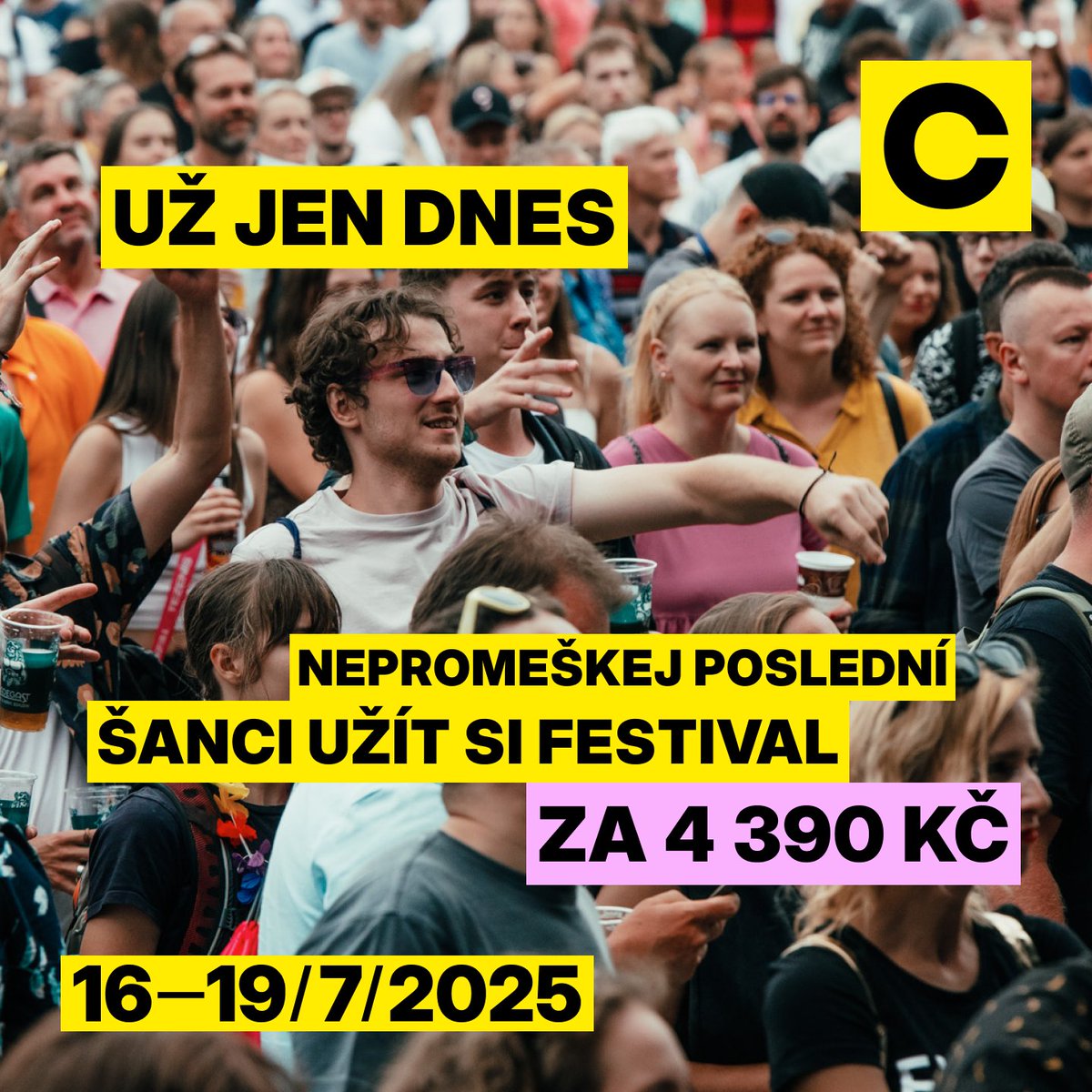 Přiznejte se, kdo ještě nemá svoji vstupenku? 🫵🏼🤯

Dnes máte poslední možnost zakoupit si svůj 4denní lístek za 4 390 Kč! 🎟️ Zažijte 4 dny plné hudby, přednášek a nezapomenutelné atmosféry. 💥

Uvidíme se v létě! ☀️

🔗 bit.ly/ChciNaColoursy