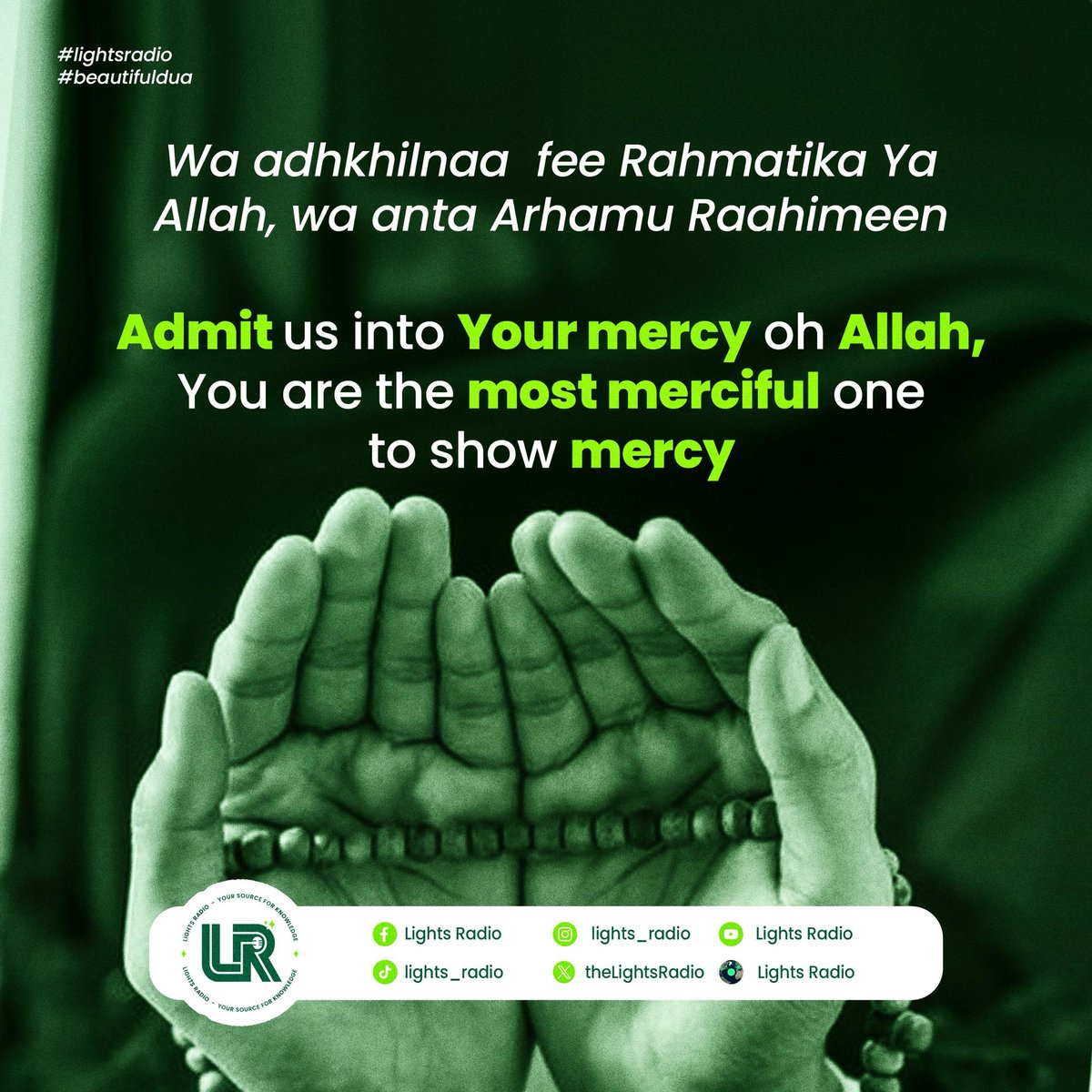 delightsstudios's tweet photo. Seek Allah’s Mercy through this heartfelt dua 🤲🏻

#lightsradio
#beautifuldua https://t.co/iKJC5ORZxF