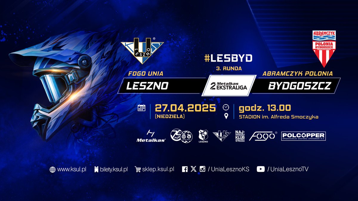 UniaLesznoKS's tweet photo. Kurz po #LESTAR opada, a my szykujemy się do kolejnych spotkań.

Za 2 tyg. na Smoczyku odbędzie się hit 3. kolejki #Metalkas2Ekstraliga - starcie z Abramczyk @PoloniaBDG.

Bilety:
● https://t.co/JpmN4MRxpY  
● klubowy sklep w GL
● w dniu zawodów w kasach przy stadionie

#KSUL https://t.co/U97rtcuKpi