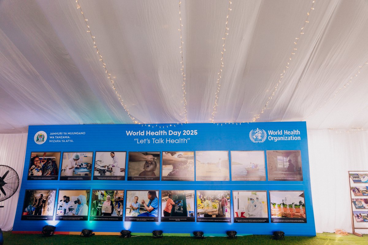 WHO_Tanzania's tweet photo. Let’s Talk Health! 

On #WorldHealthDay, @WHO_Tanzania and @wizara_afyatz brought together over 100 partners — including donors, private sector, and implementing organizations — to spotlight Tanzania’s health progress.

From vaccination to mental health, NCDs to disability inclusion, we’re celebrating the power of collective action for #HealthForAll.