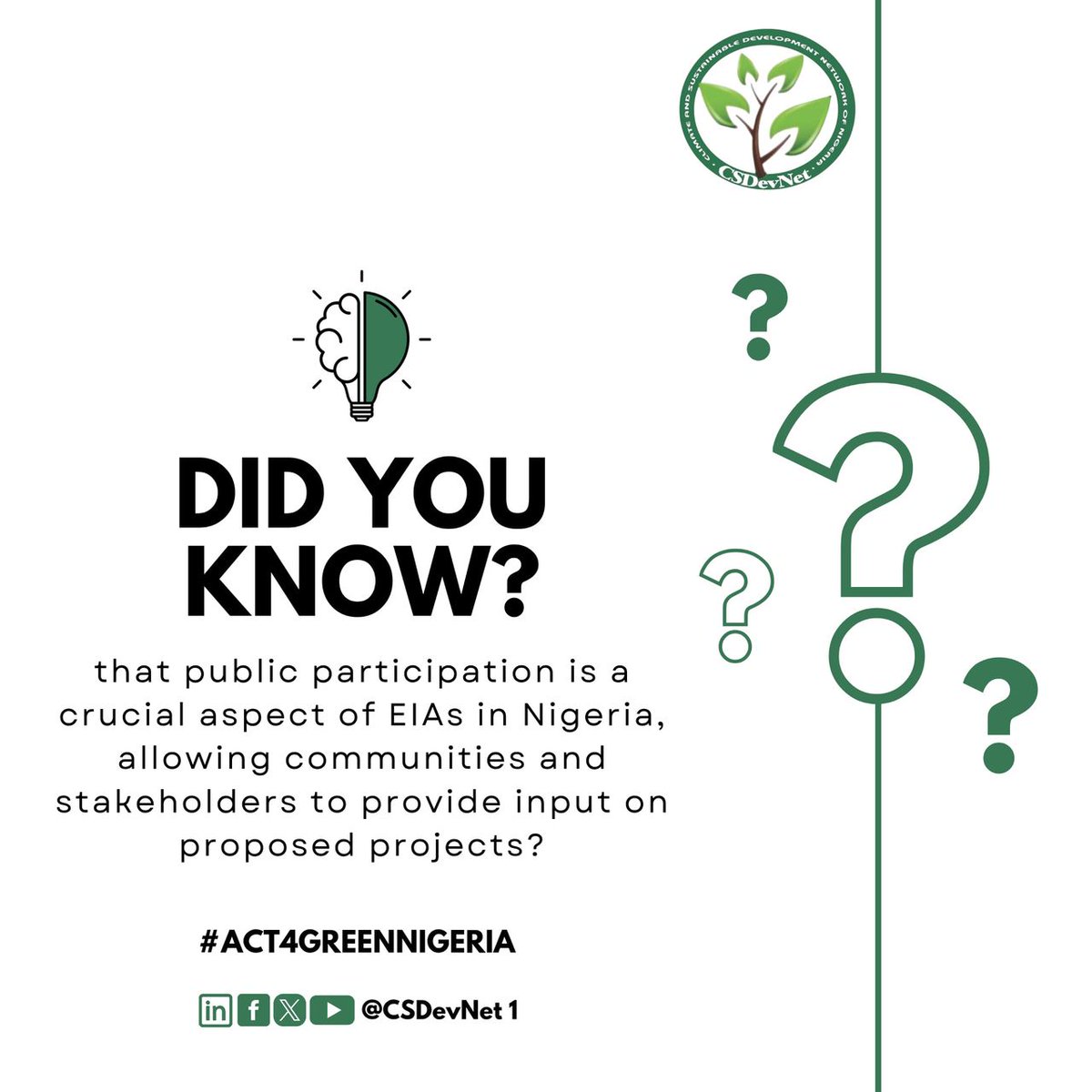 OseniSolomon3's tweet photo. Communities have the RIGHT to be heard in Environmental Impact Assessments. No EIA is complete without public participation.
@FMEnvng @nassnigeria @NigeriaGov —
Are you listening to the people?

@Csdevnet1 @CSDevNet1_Steve @Pacja1
Let our voices shape our environment! https://t.co/8fpmznhPmE