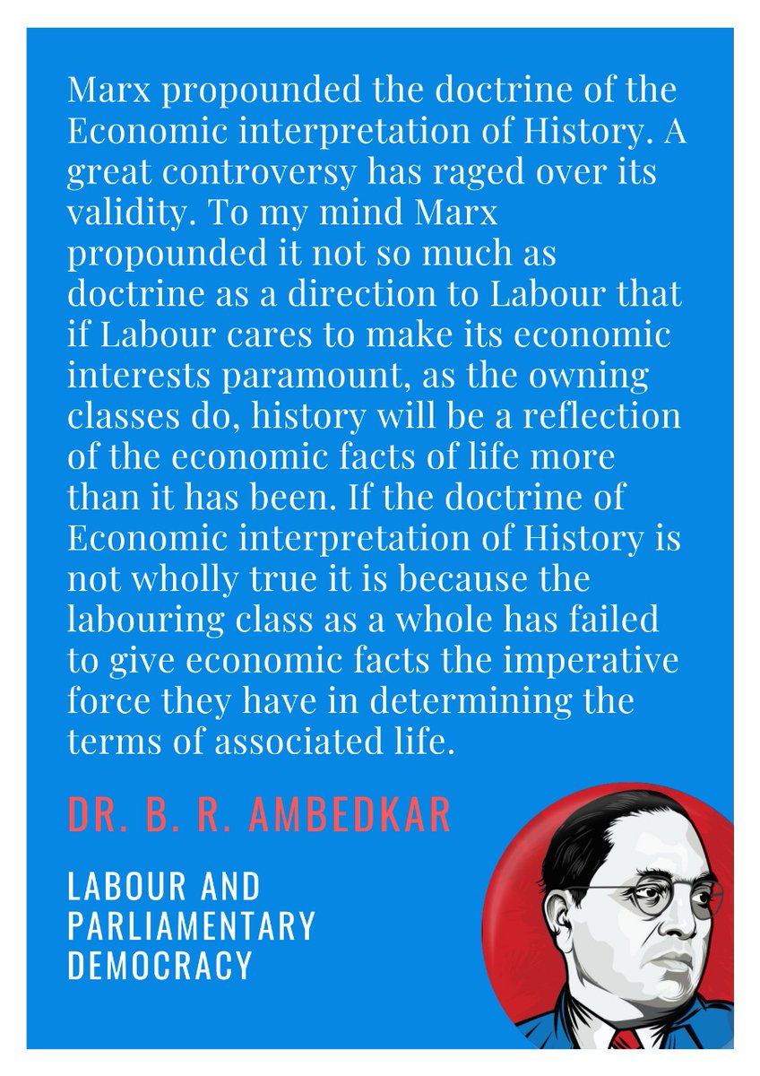 Let us read Babasaheb's prescient warnings about the limitations of parliamentary democracy in his address to the All India Trade Union Workers Study Camp! (1/2)