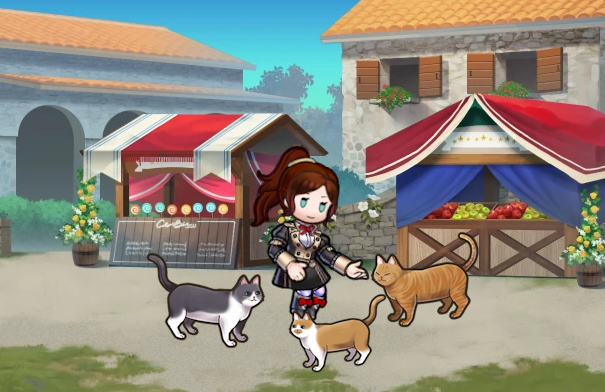 SophSprites's tweet photo. recently i decided that my oc charlotte loves cats and frequently plays with them so here she is with some cats https://t.co/rEaS2kuktq