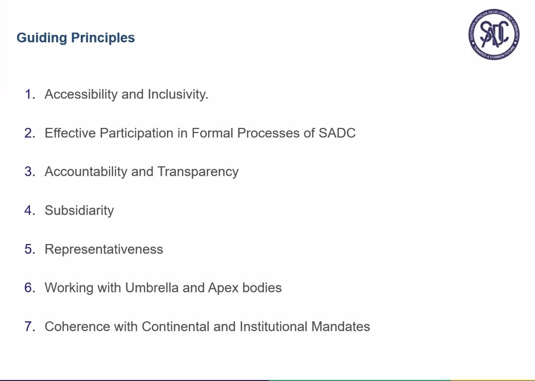 We are in Mauritius with <a href="/SADC_News/">SADC Secretariat</a> <a href="/SAf_CNGO/">Southern African Council of NGOs</a> 2nd Annual High Level Stakeholders Symposium non-state actors (NSAs) and State Party partnerships for effective regional integration.