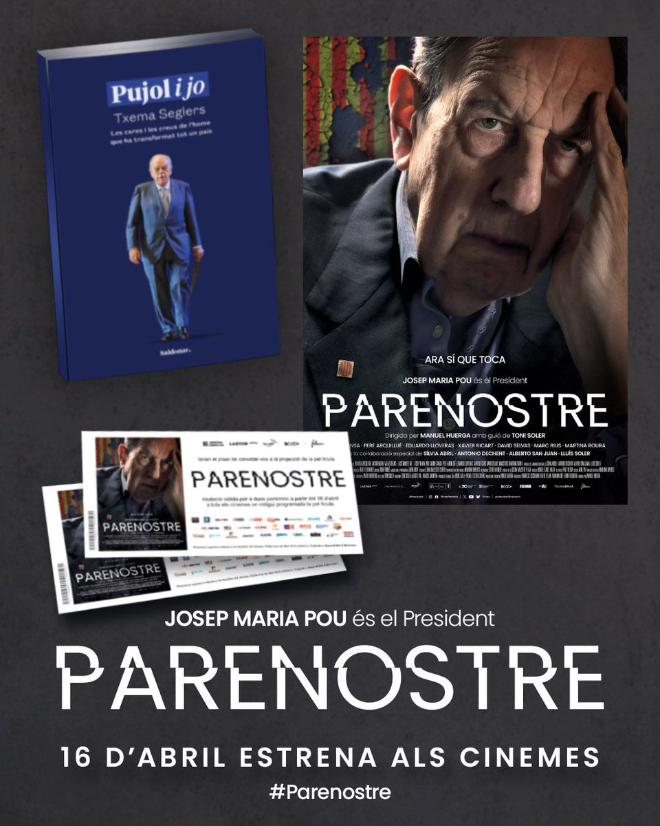 El Cinèfil (@elcinefilcat) on Twitter photo ⚠️ATENCIÓ SORTEIG!!
📚 Regalem entrades per veure #Parenostre i a sobre dos llibres sobre Jordi Pujol!
🧐 Què cal fer:
1 - RT
2 - Seguir <a href="/ElCinefilCat/">El Cinèfil</a> + <a href="/filmax/">Filmax</a> + <a href="/Redbook_Ed/">Redbook Ediciones</a>
🥰ARA SÍ QUE TOCA!!
👇👇👇👇👇👇👇👇
elcinefil.cat/parenostre/ ⚠️ATENCIÓ SORTEIG!!
📚 Regalem entrades per veure #Parenostre i a sobre dos llibres sobre Jordi Pujol!
🧐 Què cal fer:
1 - RT
2 - Seguir <a href="/ElCinefilCat/">El Cinèfil</a> + <a href="/filmax/">Filmax</a> + <a href="/Redbook_Ed/">Redbook Ediciones</a>
🥰ARA SÍ QUE TOCA!!
👇👇👇👇👇👇👇👇
elcinefil.cat/parenostre/