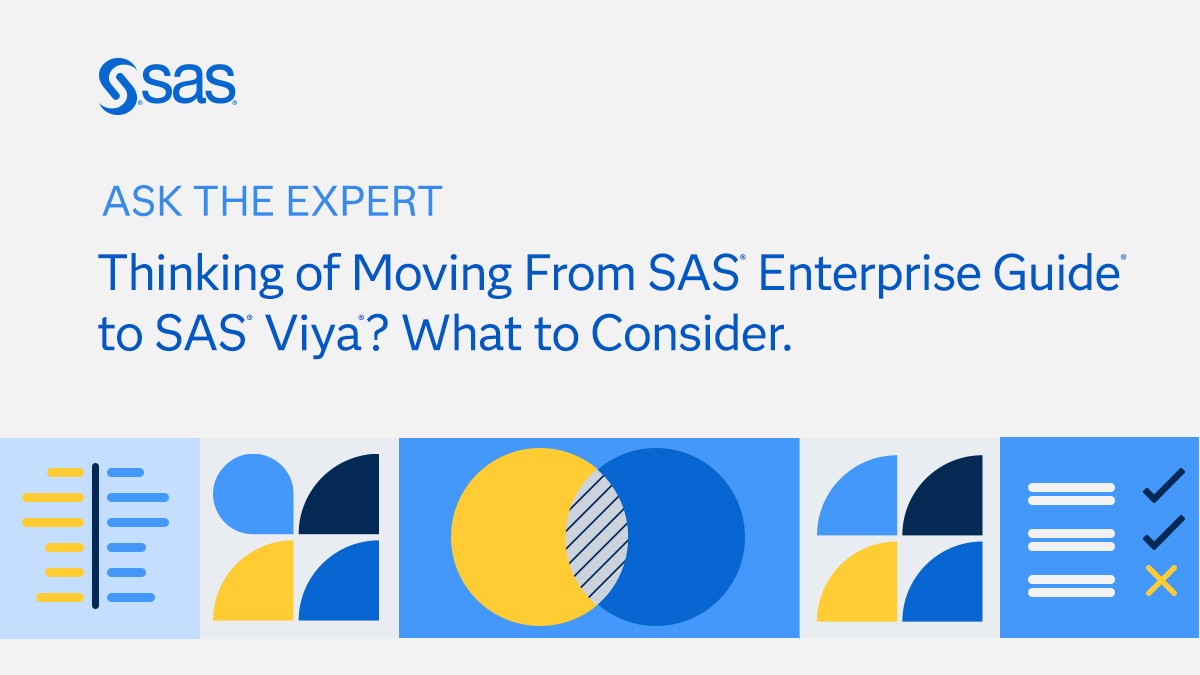 As the song goes, make new friends but keep the old. Join us as we perform a thorough comparison of SAS Enterprise Guide vs SAS Studio. Join this #SASwebinar LIVE May 20 at 10 am ET. Register now: 2.sas.com/6015F7ySb
