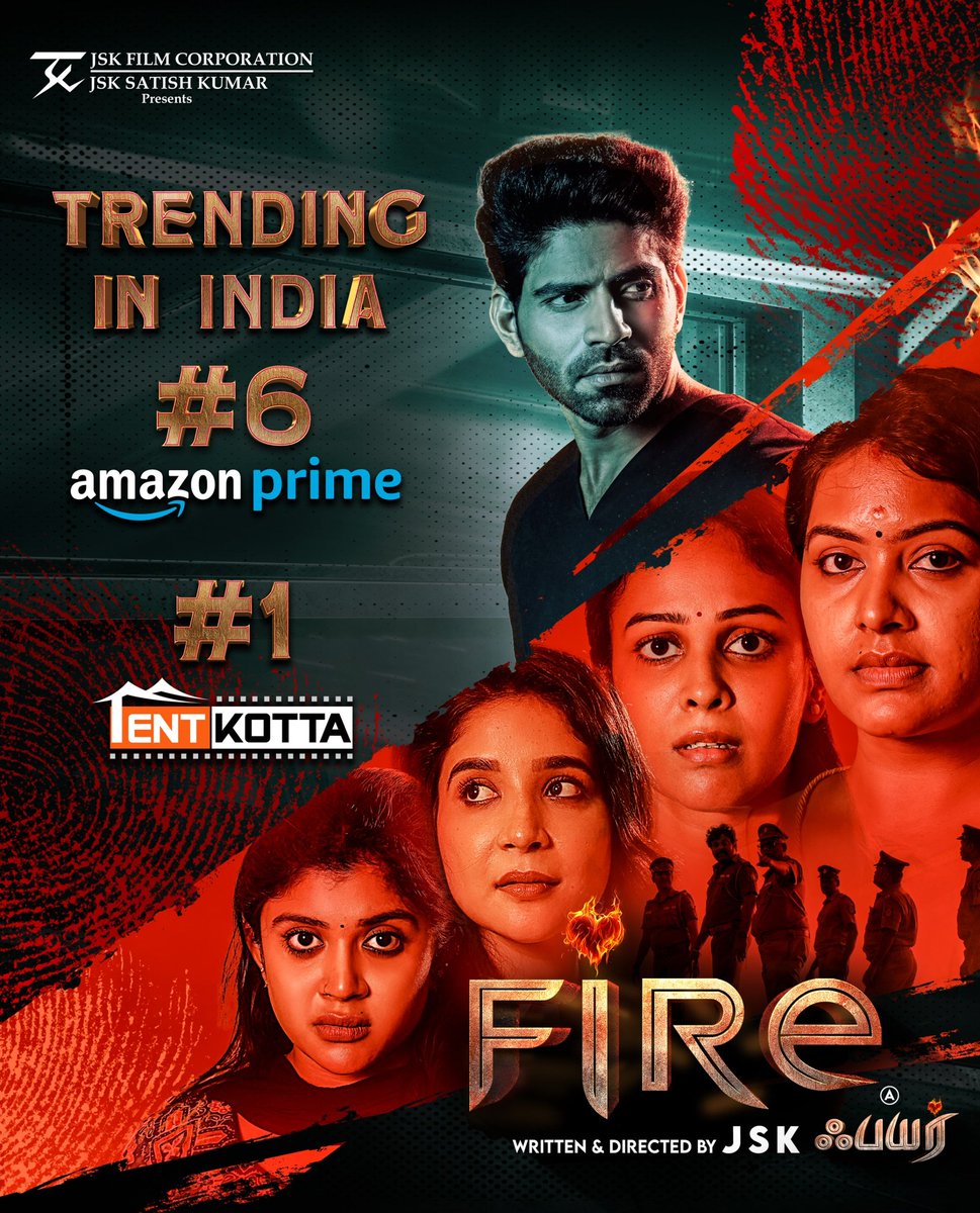 Ramesh Bala (@rameshlaus) on Twitter photo From sparks to a storm – #Fire is blazing the charts!
Now trending in India’s Top 10 on <a href="/PrimeVideoIN/">prime video IN</a> & <a href="/Tentkotta/">Tentkotta</a>▶️ Don’t miss the thrill! 🎬🚨
<a href="/JSKfilmcorp/">JSK Satishkumar</a> #FireMovie #Rachithamahalakshmi
@Officialbalaji <a href="/IamChandini_12/">Chandini Tamilarasan</a> @Rachitha
<a href="/ssakshiagarwal/">Sakshi Agarwal</a> @IamGayathrishan <a href="/ECspremkumar/">EDITOR CSPREMKUMAR</a> From sparks to a storm – #Fire is blazing the charts!
Now trending in India’s Top 10 on <a href="/PrimeVideoIN/">prime video IN</a> & <a href="/Tentkotta/">Tentkotta</a>▶️ Don’t miss the thrill! 🎬🚨
<a href="/JSKfilmcorp/">JSK Satishkumar</a> #FireMovie #Rachithamahalakshmi
@Officialbalaji <a href="/IamChandini_12/">Chandini Tamilarasan</a> @Rachitha
<a href="/ssakshiagarwal/">Sakshi Agarwal</a> @IamGayathrishan <a href="/ECspremkumar/">EDITOR CSPREMKUMAR</a>