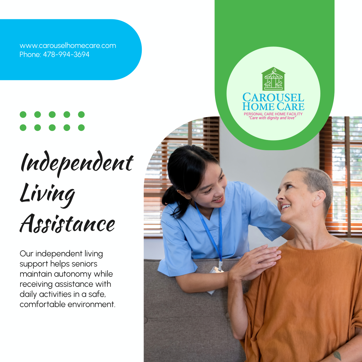 carouselhc's tweet image. Enjoy independence with extra support! Our care team ensures comfort while promoting self-sufficiency. Learn more about our services today! 

#ForsythGA #AssistedLiving #SeniorIndependence